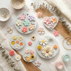 5 Pcs Flower Fondant Molds Flower Rose Daisy Silicone Chocolate Mold for Candy Fondant Polymer Clay Soap Ice Cube Crafting and Cake Cupcake Decoration