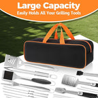 Grill Tool Storage Bag, 24" x 8" x 8" Large Capacity Grill Accessory Storage, 1680D Heavy-Duty Grill Utensil Storage, Accessories Storage Compatible with Blackstone (No Accessories)