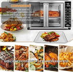 Toaster Oven Replacement Parts for GTF7655 GTF7460 GTF7465 GTF7520,Toaster Oven Air Fryer Basket accessories for Gourmia Digital Toaster Oven Air Fryer 17 Cooking Presets French Door 1700W 24L