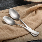 Alata Kate Satin 45-Piece Silverware Set with Utensil-Serving Set,Service for 8,Stainless Steel Flatware Set,Matte Satin Polished Cutlery Set,Dishwasher Safe