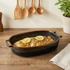 Porcelain Casserole Baking Dish - 22.7 Ounces Baking Dish for Oven, Ceramic Lasagna Pans, Oven Safe Durable Bakeware for Kitchen Home Decor, Banquet and Dinner, Oval 2 pieces 8 x 5 Inch