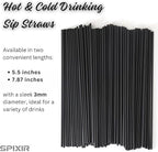 Stir Sticks, Coffee Stirrer Straw, Black Cocktail Straws 7.87-inch, 1000pcs Plastic Straws Disposable, Swizzle Sticks for Cocktails or Coffee & Drinks