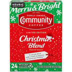 Community Coffee Christmas Blend, Medium Roast 96 Count Coffee Pods, Compatible with Keurig K-Cup Brewers, 24 Count (Pack of 4)