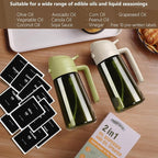 SWEET VIEW Olive Oil Dispenser and Oil Sprayer – 16oz/470ml Glass Light-Proof Oil Pourer for Kitchen, Air Fryer, Cooking, Salad, and BBQ