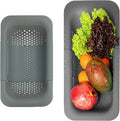 Collapsible Colander, Over the Sink Colander Strainer Basket 8x14-19 inch Size, Extendable Strainers and Colanders