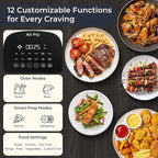 Fullwill 6QT Air Fryer with Viewing Window,12-in-1 Multi-Function Air Fry,Roast,Bake, Dehydrate, Fries,Nonstick and Dishwasher-Safe Basket,Family&friends Party,Max 400℉ Crisping 1700W,Blue