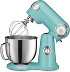 Cuisinart Stand Mixer, 12 Speed, 5.5 Quart Stainless Steel Bowl, Chef’s Whisk, Mixing Paddle, Dough Hook, Splash Guard w/ Pour Spout, Periwinkle Blue, SM-50TQNAS