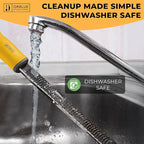 Orblue Lemon Zester & Cheese Grater - Premium Citrus Zester, Kitchen Grater for Parmesan, Chocolate, Fruits, Vegetables, Ginger, Garlic, Nutmeg - Stainless Steel Blades with Protective Cover, Yellow