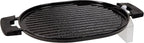 NUWAVE Cast Iron Grill With Enameled Non-Stick Coating, Designed For The NuWave Precision Induction Cooktop Black 16.3" x 10.4" x 0.7"