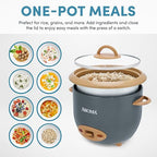 AROMA® 6-Cup (Cooked) One-Touch Pot Style Rice Cooker with CoreCoat™ PFAS-Free Nonstick Ceramic Surface (1.5 Quarts)