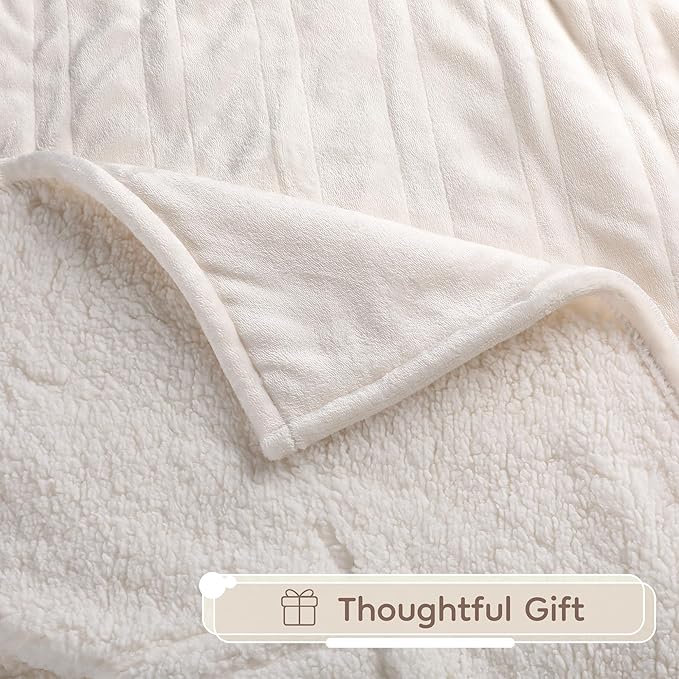 Electric Heated Blanket Queen Size - 84"x90", Soft Flannel Heating Blanket, 10 Heating Levels, 1-12 H Auto Shut Off, Dual Controllers, Breathable Warm and Washable for Bed, White