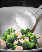 Large Iron Wok, Commercial Large Iron Wok Pan, Double Ear Wok, Not Easy to Rust,50x50x16cm