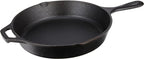 Lodge 8 Inch Pre-Seasoned Cast Iron Stamped Skillet - Signature Teardrop Handle - Use in the Oven, on the Stove, on the Grill, or Over a Campfire - Deer