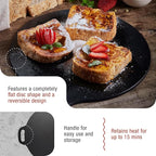 Victoria 12-Inch/30.5-Centimeter Cast Iron Tawa Dosa Pan, Cast Iron Pizza Pan and Crepe Pan with Loop Handle, Seasoned with Flaxseed Oil, Made in Colombia