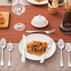 KINGSTONE 40-Piece Silverware Set for 8,18/10 Premium Stainless Steel Flatware Set, for Home, Restaurant, Wedding and Party Use, Mirror-Polished Cutlery Set, Dishwasher Safe