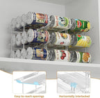 LXLXXL Can Organizer For Pantry Canned Food Goods Organizer For Cabinet Clear Automatic Rolling Can Storage Organizer Pantry Holders Rack, Holds Up to 36 Cans