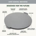 GreenPan Premiere Ovenware Healthy Ceramic Nonstick 16.5" Pizza Pan, PFAS-Free, Warp-Free Bakeware, Durable Quick Heating Baking Tray, Oven & Broiler Safe to 600F, Dishwasher Safe, Gray
