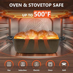 9.5×5 Inch Cast Iron Loaf Pan - Pre-Seasoned Sourdough Bread Baking Pan, Even Heat Distribution for Homemade Bread