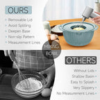 4-1 Strainer with Bowl & Spoons Set - Strainers and Colanders(Patented) - Colanders for kitchen - Food Strainer with New Upgraded Graters & Spoons - Fruit Bowl for Pasta Fruits Veggie- Blue