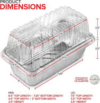 Stock Your Home Disposable Aluminum Loaf Pans with Lids, 2 Lb (30 Pack) Foil Baking Tins with Plastic Lid, Tin Pan with Cover for Cake, Banana Bread, Meatloaf, Mini Lasagna, Drip Trays