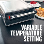 George Foreman Contact Smokeless Select a Temp. Grill, Family Size (4-6 Servings)
