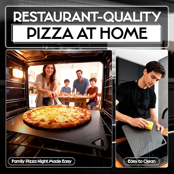 Pizza Steel for Oven | Made in USA | 16" x 14.25" | Pre-Seasoned Baking Steel for Bread, Pizza, Sourdough & More | Premium Quality Crust at Home | Use in Oven, Grill, BBQ |