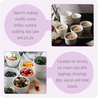 BTaT- Ramekins, 8 oz, Set of 8, Ramekins for Baking, Ramekin with Measurement Markings, Creme Brulee Dishes, Souffle Cups, Custard Cups, Ceramic Bakeware, Souffle Dish, Small Ceramic Bowl