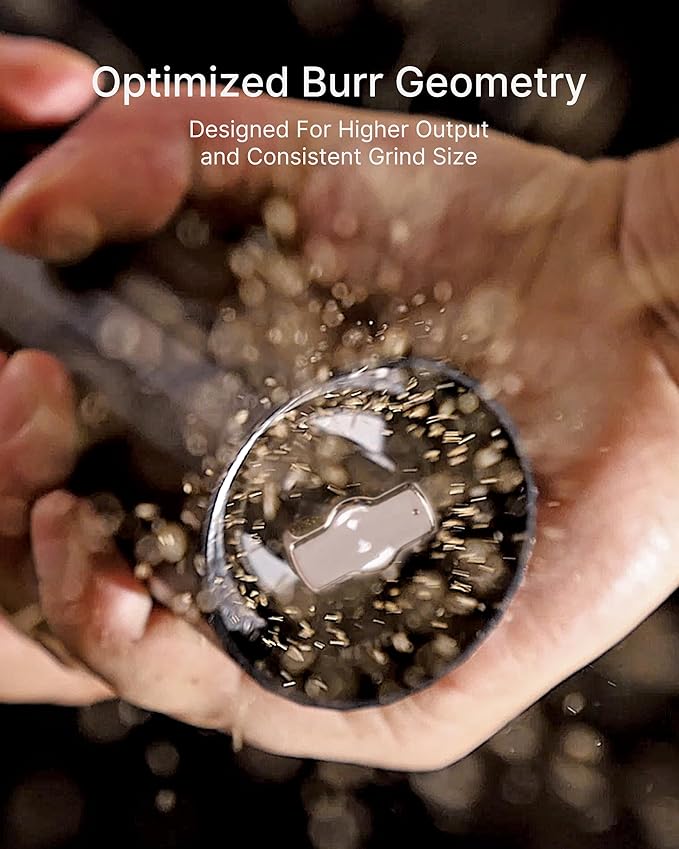 Heavy Duty Metal Pepper Grinder, Professional Manual Pepper Grinder with Adjustable Coarseness, Pepper Mill with Magnetic Powder Chamber, Refillable Pepper Mill for Spices, High Output