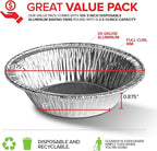 Stock Your Home 100 Count Aluminum Mini Pie Pans - 3 Inch Disposable Recyclable Foil Pie Tins for Bakeries, Cafes, Restaurants