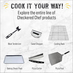 ﻿Checkered Chef Meat Tenderizer Tool - Dishwasher Safe Metal Kitchen Mallet for Tenderizing Chicken, Beef, Pork & Nuts with Non-Slip Grip