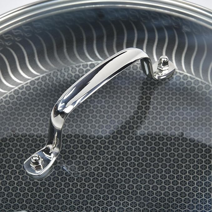 11 IN Glass Lid with Stainless Steel Handle for Frying Pan, Tempered Replacement Cover Compatible for All Cookware for Skillets, Round Cast Iron Aluminium, Stainless Steel Pans & Pots 276mm-292mm