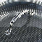 12 IN Glass Lid with Stainless Steel Handle for Frying Pan, Tempered Replacement Cover Compatible for Skillets, Round Cast Iron, Cast Aluminium, Stainless Steel Pans & Pots (297mm-312mm)
