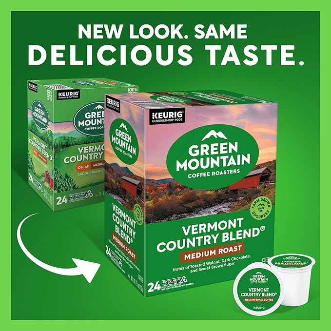 Green Mountain Coffee Roasters Vermont Country Blend Keurig Single-Serve K-Cup Pods, Medium Roast, 96 Count