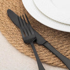 Alata Kate Black Satin 20-Piece Silverware Set, Service for 4, Stainless Steel Flatware Set, Matte Polished Cutlery Set, Dishwasher Safe