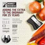 Karoto Carrot Sharpener | Vegetable Peeler | Veggie Peeler & Cucumber Peeler | Fun Kitchen Gadgets | from a Series of Unique Peelers for Kitchen | Fun Kitchen Stuff | by Monkey Business (Black)