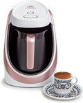 ETHNIQ Turkish Coffee Maker - 100% BPA Free, 120V, 1 to 4 Cup Brewing Capacity with Cook Sense Technology for Delicious Cup of Turkish & Greek Coffee, Turkish Coffee Pot (White)