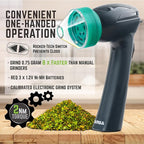 Mamba Lite Electric Herb Grinder, USB Rechargeable Herb & Spice Grinder for Dried Herbs, One-Hand Automatic Kitchen Herb Mill, Portable Spice Grinder with Cleaning Tools, 0.75 g Capacity, Green