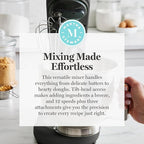 Martha Stewart Stand Mixer, 12 Speed, Tilt-Head, 5.3QT Stainless Steel Bowl, Splash Guard with Pour Chute, Whisk, Dough Hook, Flat Beater, Electric Kitchen Baking Mixer, Bread, Cake, Whip, Caviar Gray