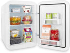 Cooluli 20L Mini Fridge For Bedroom - Car, Office Desk & College Dorm Room Glass Front Digital Temperature Control 12v Small Refrigerator for Food, Drinks, Skin Care, Beauty Breast Milk (Blue)