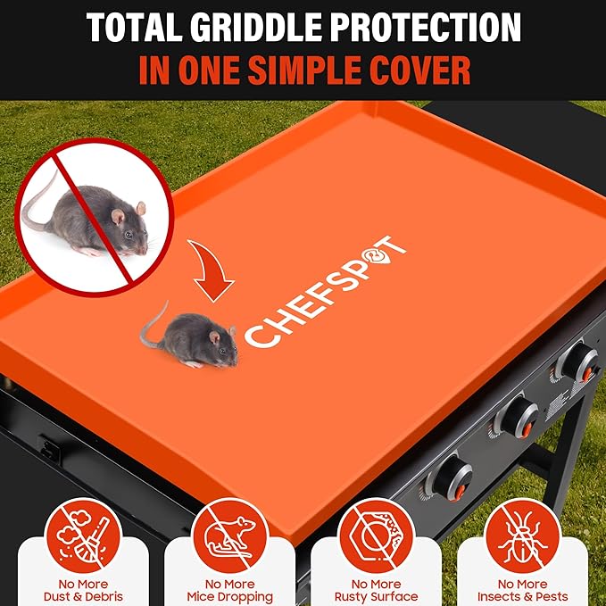 Silicone Griddle Cover for 36-Inch Blackstone Griddle – Heavy-Duty Food Grade Reusable Grill Mat, Full Coverage Protection from Rust, Insects, and Leaves