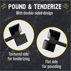 ﻿Checkered Chef Meat Tenderizer Tool, 2 Pack - Dishwasher Safe Metal Kitchen Mallet for Tenderizing Chicken, Beef, Pork & Nuts with Non-Slip Grip