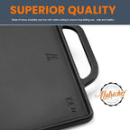 GGC Cast Iron Reversible Grill Griddle for Stove Top, Flat Griddle for Gas Grills, Flat and Ribbed Double-Side to Use, Non-Stick Griddle Plate Top Outdoor Cooking (20" x 9")