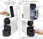 Mixpresso White Espresso Coffee Machine – Compact 1400W Single Serve Coffee Maker Compatible with Nespresso OriginalLine Capsules, One-Touch Operation, 19-Bar Italian Pump, 27oz Water Tank