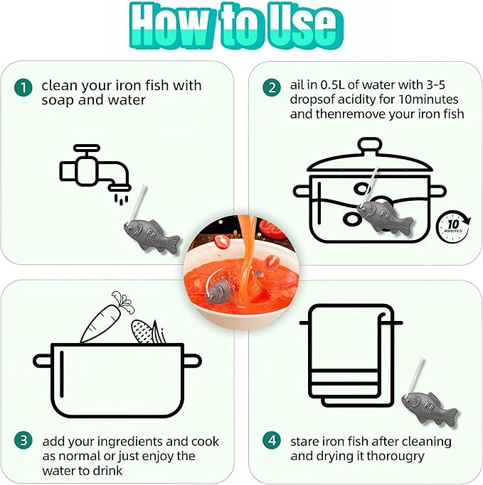 2 Pcs Iron Fish Cooking Tool, Lucky Iron Fish For Iron Deficiency, Natural Iron Supplement To Support Iron Levels For Vegans,Iron Fish For Cooking Great Gift