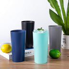 26-ounce Plastic Drinking Glasses Stackable Tumblers Water Cups Mixed Drinkware set of 8 Black, Reusable Shatter-resistant Dishwasher Safe