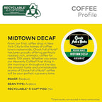 Chock Full o' Nuts Midtown Decaf Keurig K-Cup Pods for Keurig Brewers – Premium Arabica, Medium Roast – Single Serve – 6 Packs of 12 K-Cup Pods