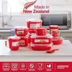 Sistema Heat & Eat Microwaveable Food Steamer with Removable Steamer Basket & Steam Release Vents, Large 3.2L Capacity, Dishwasher & Freezer-Safe, BPA-Free