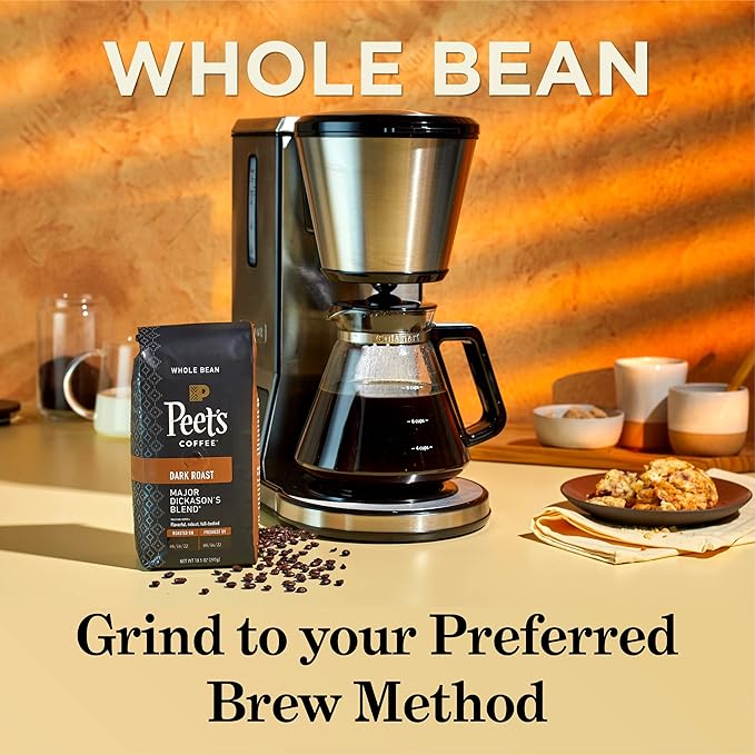 Peet's Coffee Dark Roast Whole Bean Coffee | French Roast | 36 Ounces | 2 Bags
