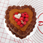 Fat Daddio's PHT-83 Anodized Aluminum Heart Cake Pan, 8 x 3 Inch