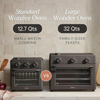 Our Place Large Wonder Oven | 6-In-1 Toxin-Free Air Fryer & Toaster with Steam Infusion | Family-Sized 32QT, 1700W Countertop Design | Includes Bake Tray, Fryer Basket, Large Racks | Blue Salt